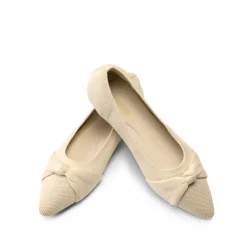 Breathable Bowknot Pointed Toe Knit Flats