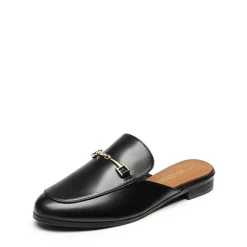 Buckle Design Slip on Mules