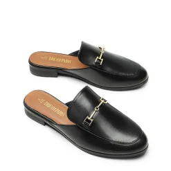 Buckle Design Slip on Mules