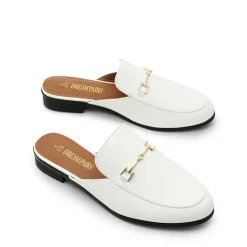 Buckle Design Slip on Mules