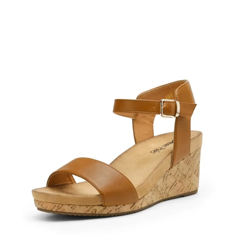 Buckle Platform Wedge Sandals