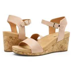 Buckle Platform Wedge Sandals
