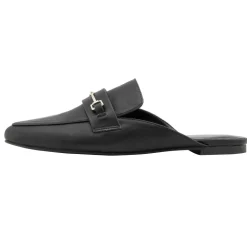 Buckle Pointed Toe Flat Mules