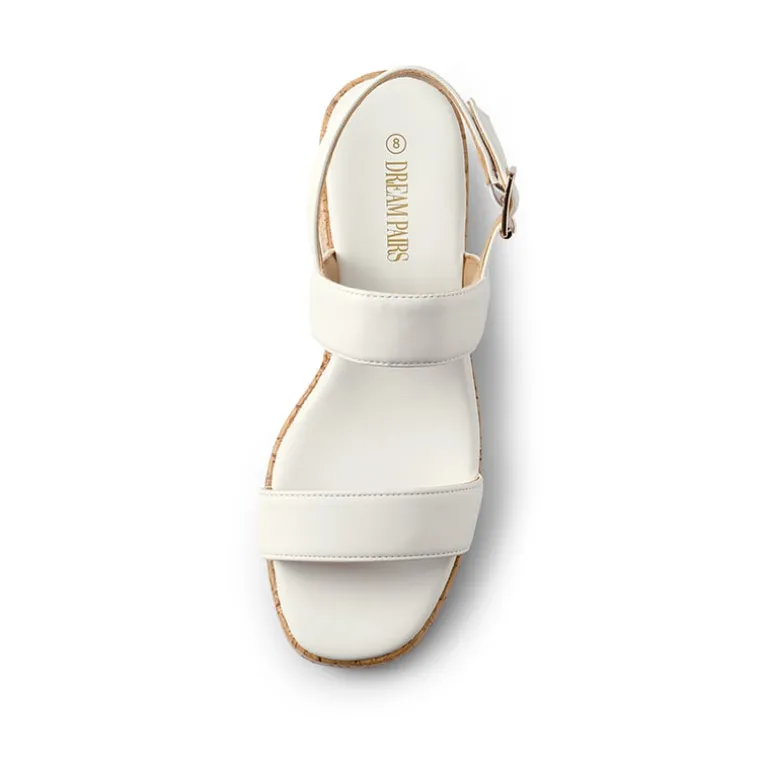 Buckle Strap Platform Wedge Sandals