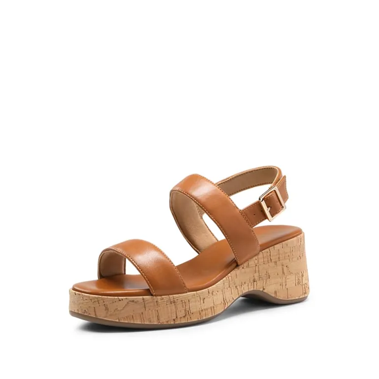 Buckle Strap Platform Wedge Sandals