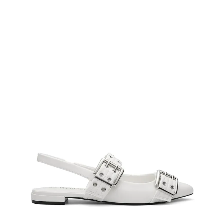 Buckle Straps Slingback Flats
