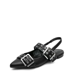Buckle Straps Slingback Flats