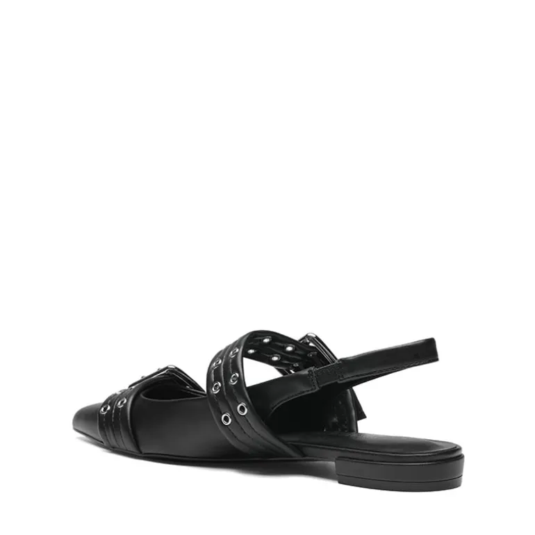 Buckle Straps Slingback Flats