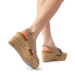 Casual Platform Criss-Cross Wedge Sandals