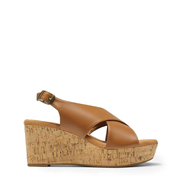 Casual Platform Criss-Cross Wedge Sandals