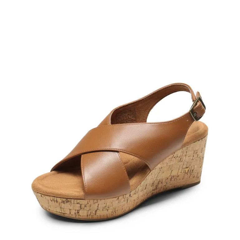 Casual Platform Criss-Cross Wedge Sandals