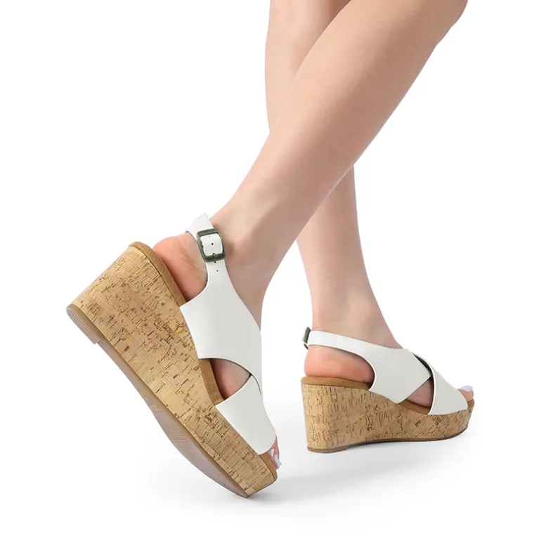 Casual Platform Criss-Cross Wedge Sandals