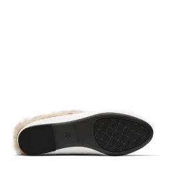 Chain Closed Toe Fur Lined Mules