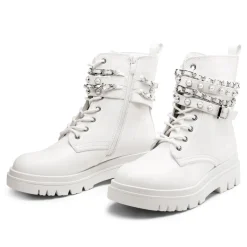Chains Pearl Chunky Lug Sole Boots