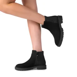 Chelsea Low Heel Pull-On Ankle Boots