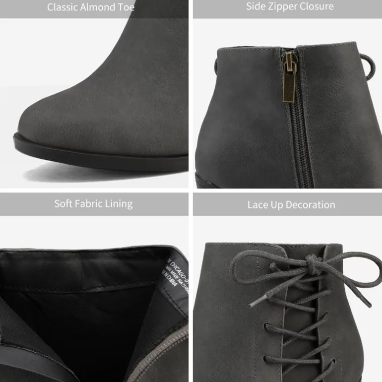 Chicago Chunky Heel Ankle Booties