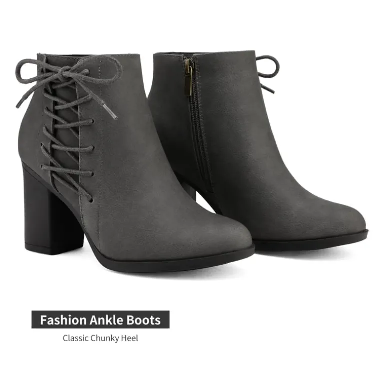 Chicago Chunky Heel Ankle Booties