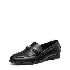 Chic Metallic Detail Loafers