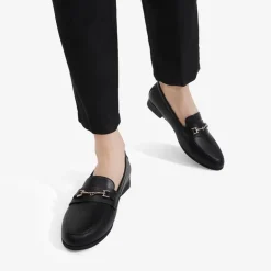 Chic Metallic Detail Loafers