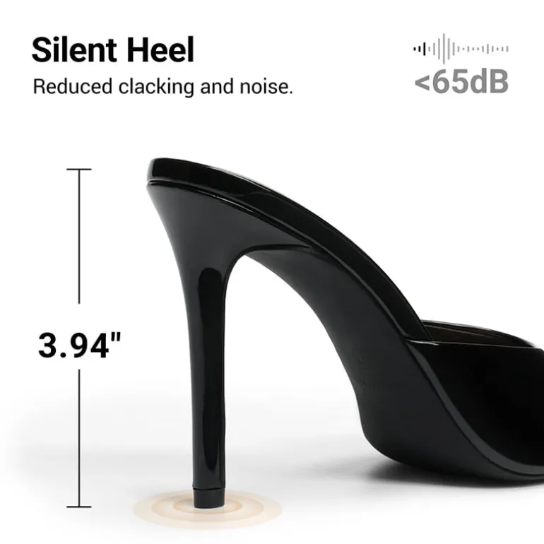 Chic Open Toe Stiletto Mule Heels