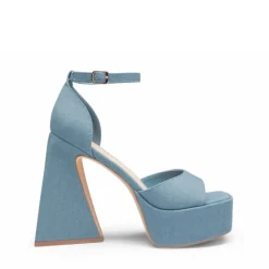 Chunky Ankle-Strap Platform Heel Sandals