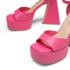Chunky Ankle-Strap Platform Heel Sandals