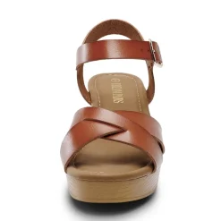 Chunky Criss Cross Platform Sandals