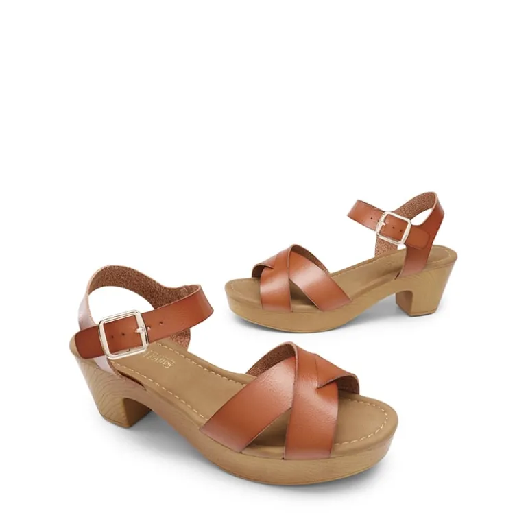 Chunky Criss Cross Platform Sandals