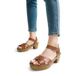 Chunky Criss Cross Platform Sandals