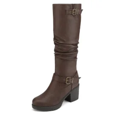 Chunky Heel Knee High Boots