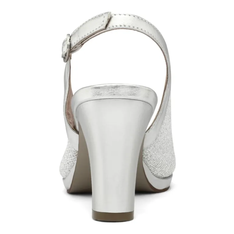 Chunky Heel Peep Toe Slingback Sandals