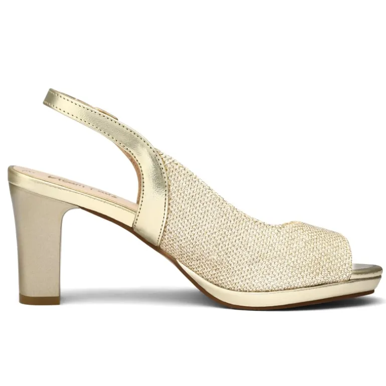 Chunky Heel Peep Toe Slingback Sandals