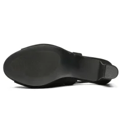 Chunky Heel Peep Toe Slingback Sandals