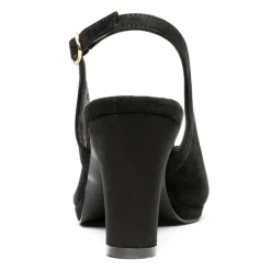 Chunky Heel Peep Toe Slingback Sandals