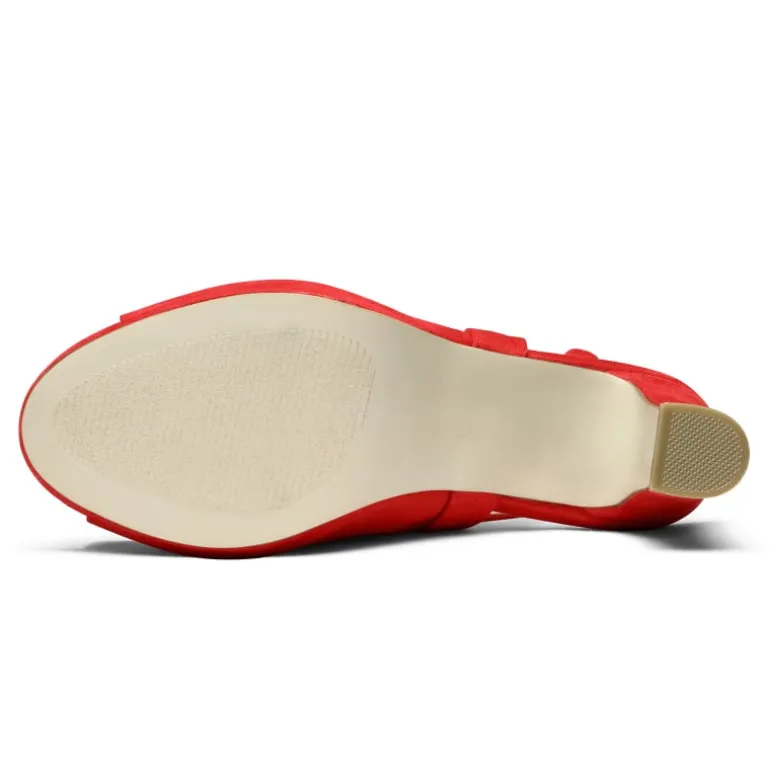 Chunky Heel Peep Toe Slingback Sandals