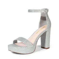 Chunky Heel Platform Ankle Strap Sandals