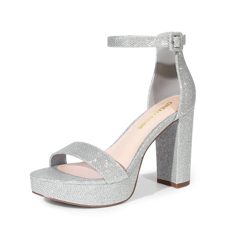 Chunky Heel Platform Ankle Strap Sandals
