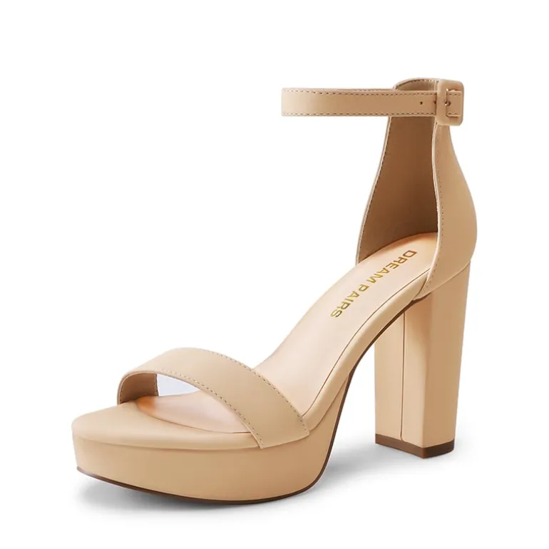 Chunky Heel Platform Ankle Strap Sandals