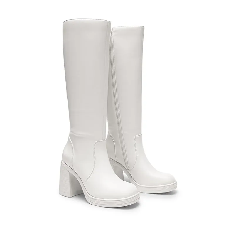 Chunky Heel Platform Knee-high Boots