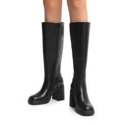 Chunky Heel Platform Knee-high Boots
