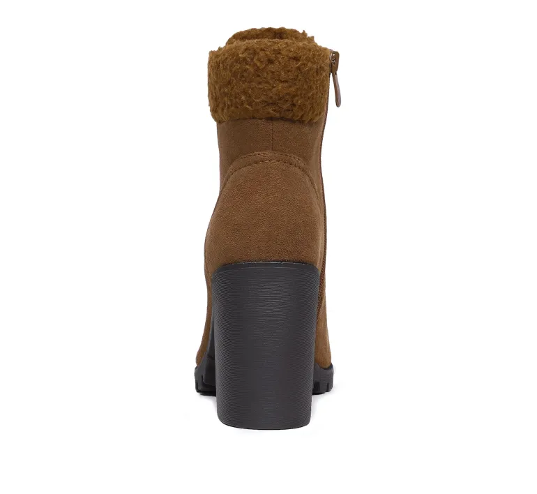Chunky Heel Warm Ankle Boots