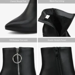 Chunky High Heel Ankle Boots