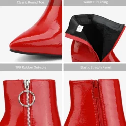 Chunky High Heel Ankle Boots