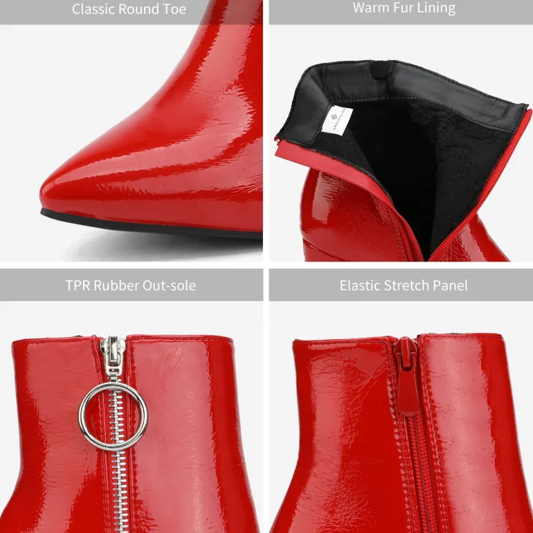 Chunky High Heel Ankle Boots