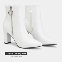 Chunky High Heel Ankle Boots
