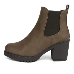 Chunky High Heel Chelsea Ankle Boots