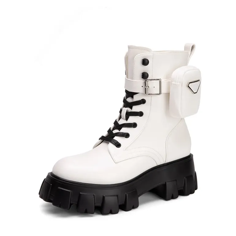 Chunky Lace-up Ankle Boots