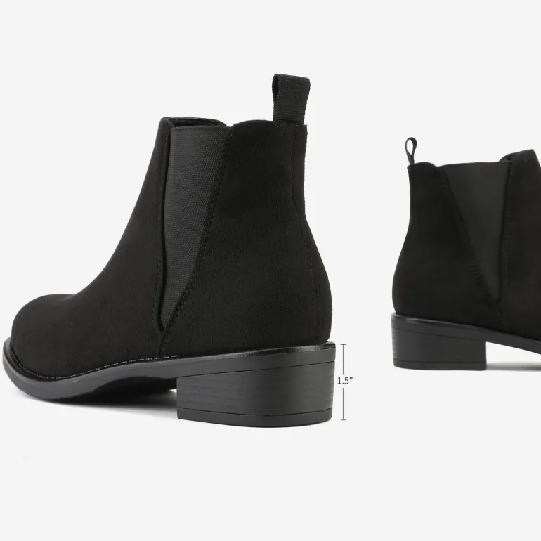 Chunky Low Heel Ankle Booties