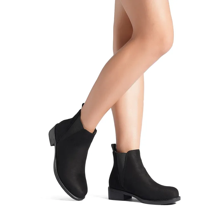 Chunky Low Heel Ankle Booties