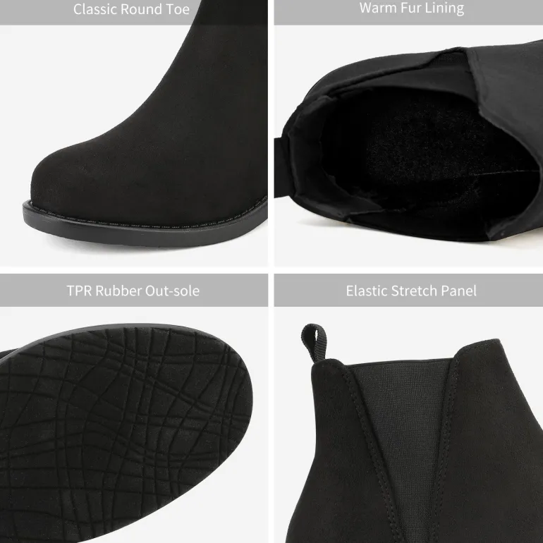 Chunky Low Heel Ankle Booties